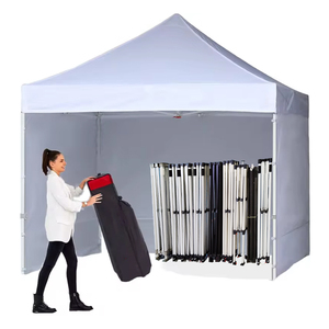 Gazebo <span class=keywords><strong>3x3</strong></span> pliable, tente de plage facile à monter, <span class=keywords><strong>moustiquaire</strong></span> intégrée, intérieur/extérieur, simple couche, imperméable - Product Image 5