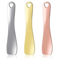 Logo personnalisé soin de la peau crème pour le visage crochet en forme de coeur rose or métal acier inoxydable mini maquillage Shilajit cosmétique cuillère spatule