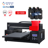 Printer UV Flatbed Refinecolor Ukuran A3 Terkecil 6 Warna, Mesin Cetak Casing Ponsel Impresora Ultravioleta, Printer Inkjet