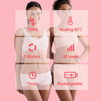 Nouvel Appareil TENS Chauffant pour le Soulagement des Douleurs Menstruelles, Unité de Thérapie TENS EMS Rechargeable contre les Douleurs de Période