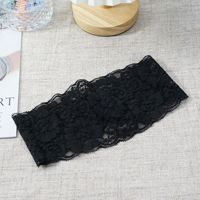 Bandeau en dentelle HZM-61272 pour femmes, bandeau extensible, accessoires pour cheveux, fleurs vintage, maquillage, fait main