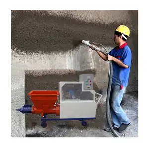 Small Multifunctional Diesel Automatic Concrete Putty Cement Mortar Plaster Spraying Machine With Mixer