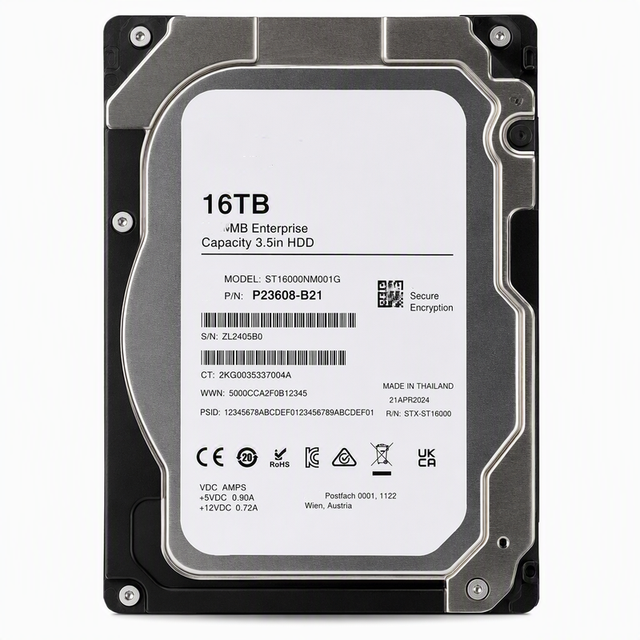 Server SSD 161-BBEG P6V8Y 16TB Hard Drive SAS FIPS-140 7200 RPM 12Gbps 512e 3.5in Hot-plug Server Hard Disk 16tb