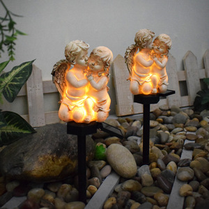 Lámpara Solar de Jardín con Diseño de Pareja de Ángeles, LED, Impermeable, Decorativa para Exteriores, para Patio, Jardín y Paisajismo - Product Image 2