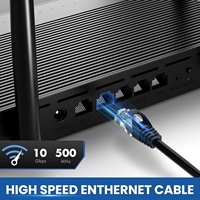 Cable de Red UTP RJ45 Cat6 de 0.5m, Cable Ethernet LAN para Switch, Router y Rack de Red