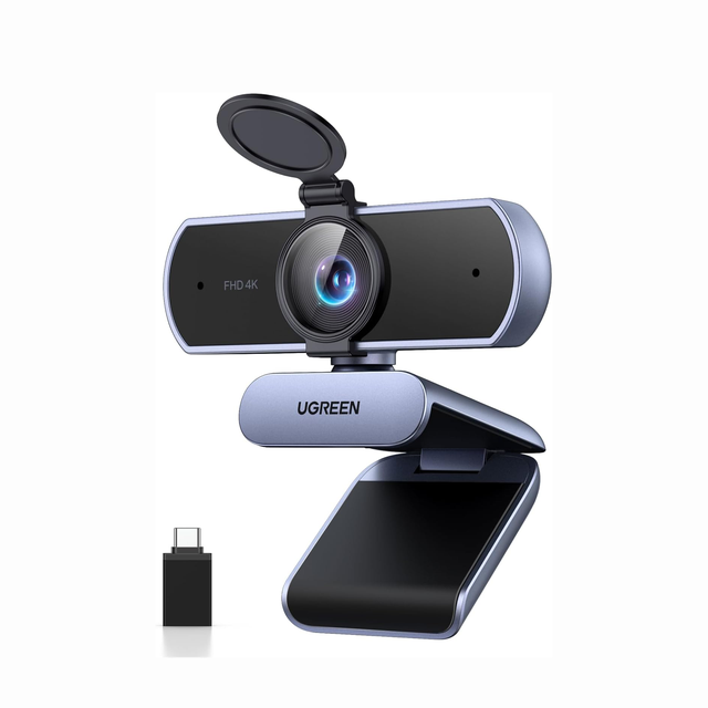 UGREEN 4K Webcam for PC Ultra HD 1080P 30FPS Web Camera with Microphone, Privacy Cover, 70° Fov, PDAF Autofocus
