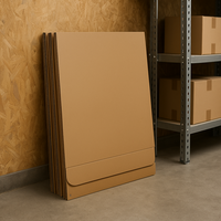 Table pliante à 3 niveaux en carton ondulé écologique, portable, avec finition brillante, bureau de présentation, mobilier durable et peu encombrant