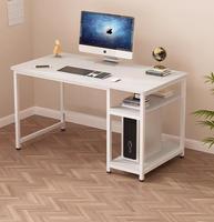 Bureau de jeu pliable rectangulaire Hauteur réglable Conception simple Étagère de table en bois massif Table d'ordinateur portable pour métal