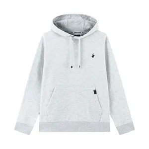 Sudaderas de peso pesado de gran tamaño, suéter en blanco bordado, sudaderas con capucha para hombre con logotipo personalizado