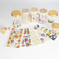 16oz 20oz 24oz nouvellement conception fabrication personnalisée UV DTF tasse Wrap transferts impression autocollant décoratif pour tasses en verre