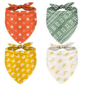 Syal hewan peliharaan kustom bib segitiga dapat dicuci saputangan anak anjing merek bisa disesuaikan Bandana anjing dengan Logo - Product Image 4