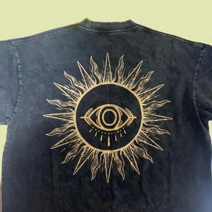 Camiseta Extra Grande para Hombre, 100% Algodón Grueso, Impresión DTG, Logotipo, Estilo Vintage Lavado, Personalizada - Product Image 3