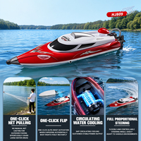 Bateau RC HJ809 avec fonction de largage de ligne, modèle de bateau rapide RC, jouet RC d'extérieur pour la pêche