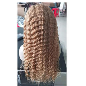 Divaswigs <span class=keywords><strong>Peluca</strong></span> de Encaje Completo <span class=keywords><strong>Beyonce</strong></span> Rubio Miel 27, Cabello Humano, <span class=keywords><strong>Peluca</strong></span> de Encaje Frontal Brasileña Rizada Afro Virgen - Product Image 4