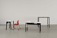 Bureau d'enseignant moderne en tissu avec table simple pour école, bureau, salle de réunion et pupitre de conférence