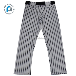 Sublimazione pura a righe bianche semplici stampate da <span class=keywords><strong>Cricket</strong></span> giovani Jersey Softball Set all'ingrosso pantaloni da Baseball personalizzati tagliati da uomo - Product Image 2