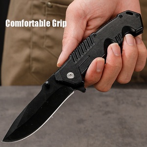 Vendita calda a buon mercato a basso prezzo per esterno coltello pieghevole nero resistente in alluminio manico regalo di promozione coltello - Product Image 3