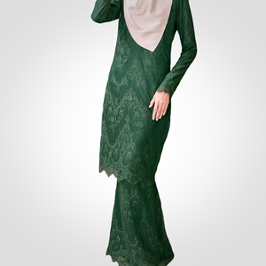 SIPO nouvelle tendance malaisie femmes robe Fesyen Baju Kurung moderne fleuri broderie dentelle Baju Kurung malaisie - Product Image 2