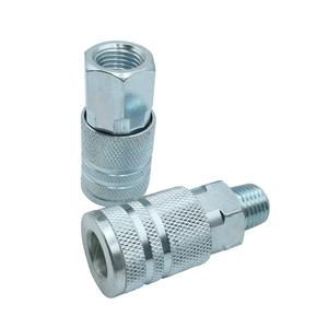 1/4 Npt Pneumatic Quick Couplings 14 Piece Set Galvanized Iron Air Connector For Tools - Product Image 3