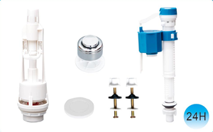 Ensemble de robinets de <span class=keywords><strong>chasse</strong></span> <span class=keywords><strong>d</strong></span>'<span class=keywords><strong>eau</strong></span> à bouton unique haute et basse pression de type tour + ensemble de robinets <span class=keywords><strong>d</strong></span>'admission pour réservoir de toilettes suspendues - Product Image 3
