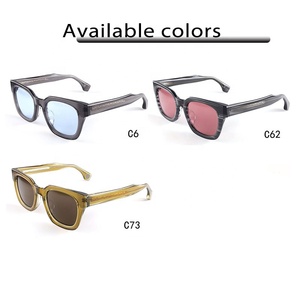 2024 venta al por mayor diseñador Retro redondo gris UV400 gafas de sol polarizadas de acetato para mujeres - Product Image 5