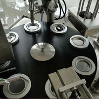 Machine de remplissage et de scellage de gobelets pour yaourt, gelée, crème glacée et sauce au miel - Machine de scellage à disque rotatif entièrement automatique et personnalisable