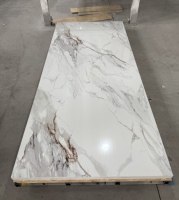 Panneau mural en PVC moderne, imperméable, haute brillance, ignifuge, alternative au marbre, pour usage domestique et en salle de sport, feuille UV pour salle de bain