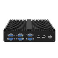 Mini PC Industrial sin Ventilador H16 I7-8250U, Servidor Integrado Mikrotik, 4 Puertos LAN I211, 4 Puertos RS232, 2 Puertos RS485, 4G Wifi, Centos