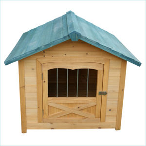 Casa para perros de gran tamaño, Perrera de madera, cama para mascotas, casa para perros y gatos impermeable para exteriores, jaula Interior para perros y gatos, nido con cojín - Product Image 3