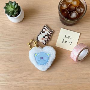Portachiavi in acrilico con ciondolo a forma di personaggio dei cartoni animati Kpop <span class=keywords><strong>Taehyung</strong></span> Jungkook Suga Jimin, con motivo, per accessori borsa, idea regalo - Product Image 6