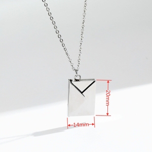 Bijoux fantaisie enveloppe collier médaillon collier Photo <span class=keywords><strong>Bff</strong></span> gravé nom collier en acier inoxydable personnalisé Couple personnalisé - Product Image 5