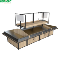 Trendy metal fruit- en groentepresentatie rek, gereedschapsloze snelle montage, groenterek voor boerenmarktstand.