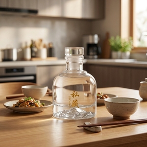 Bouteilles en verre plates uniques de 100 ml pour rhum, vodka, jus, <span class=keywords><strong>tequila</strong></span>, brandy, avec bouchon en liège et sérigraphie, pour cosmétiques - Product Image 1
