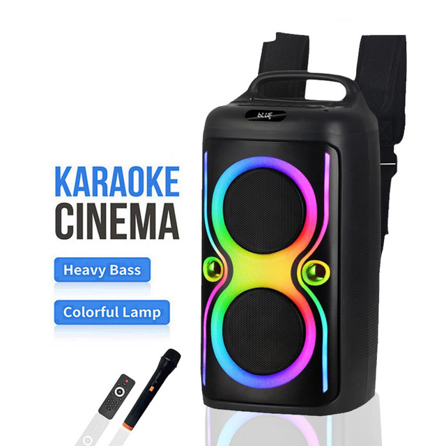 TTD-2016 Outdoor Portable Wireless Travel Backpack LED RGB Light Coolers Bluetooth Speaker