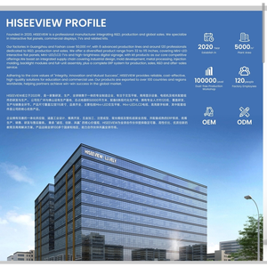 แผงวงจรอัจฉริยะแบบอินเตอร์แอคทีฟไฟ LED ของ Hiseeview V100หน้าจอสัมผัสแบบโต้ตอบสำหรับการประชุมทางโรงเรียนไวท์บอร์ดแบบโต้ตอบ - Product Image 6