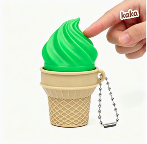 Novedades: Llavero de PVC con diseño de <span class=keywords><strong>anime</strong></span> impreso en 3D, juguete antiestrés con sonido de helado para niños y adultos - Product Image 4