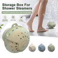 Support de tablette de douche en silicone souple avec ventouse et boucle de suspension supérieure pour installation murale plate ou suspendue