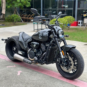Motocicleta Xiangshuai Wolverine 800s Twin, Refrigerada por Agua, Neumáticos Anchos, Estilo Retro Prince, Motor de Cilindro en V, Benda Liao 700, Jin Jila, Gris Piedra - Product Image 5