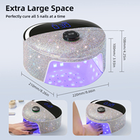 Lampe UV LED pour ongles à double source lumineuse, mode indolore, 365nm+405nm, séchage rapide, lampe UV pour ongles, logo personnalisé, équipement de studio de manucure en forme de cœur