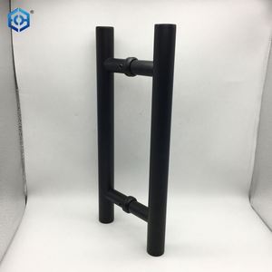 Poignée de porte ronde en verre noir mat en acier inoxydable intérieur pour la maison peinture mate poignées de porte noir givré Vintage - Product Image 1