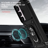 Compatible avec l'étui de téléphone S26 Ultra avec fenêtre et support anneau