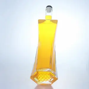 साधारण बोतल पारदर्शी यूरोपीय और अमेरिकी कांच की बोतल मोटी bottoming शराब की बोतल कस्टम आधुनिक शैली