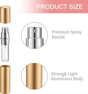 Atomizador de Perfume Vacío de Aluminio y Vidrio de 5ml/8ml/10ml con Bomba de Pulverización, a Prueba de Fugas, con Logotipo Personalizado para Cuidado Personal - Product Image 2