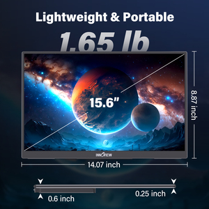 จอภาพพกพา InnoView ขนาด 15.6 นิ้ว ความละเอียด 4K พร้อมพอร์ต USB-C คู่ และช่องเสียบเสียง <span class=keywords><strong>3</strong></span>.5 มม. พร้อมอะแดปเตอร์แปลงไฟสำหรับแล็ปท็อป Mac และ PS5 - Product Image 2