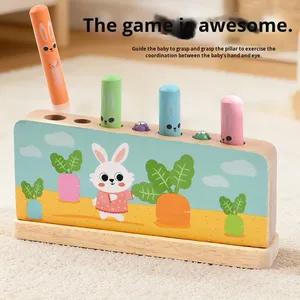 Jouet éducatif en bois pour enfants, bâton à rebondir en forme de lapin, pour les 4-6 ans, avec <span class=keywords><strong>jeu</strong></span> de capture d'insectes, <span class=keywords><strong>jeu</strong></span> de table unisexe pour la <span class=keywords><strong>maternelle</strong></span> - Product Image 2