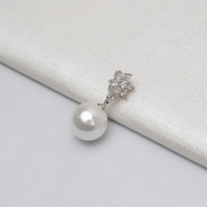 Juego de Collar y Pendientes de Plata S925 con Forma de Flor Hexagonal para Mujer, Accesorios de Bricolaje, Anillos de Salto con Base Hueca para Perlas de 7-13 mm - Product Image 3