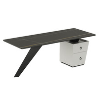 Bureaux de direction en pierre de granit en forme de I, plateau de table en résine, design simple, petit bureau, taille standard