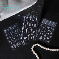 2 autocollants pour ongles qui brillent dans le noir, autocollants lumineux auto-adhésifs pour décoration des ongles, autocollants décoratifs noctilucents pour la décoration des ongles