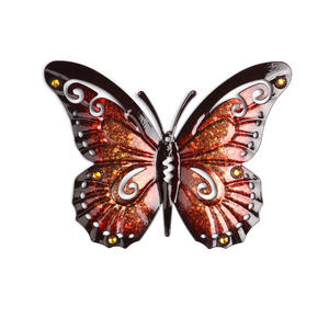 Nueva <span class=keywords><strong>mariposa</strong></span> de hierro para colgar en la pared artesanías de Metal para interiores y exteriores decoración colgante de jardín Europeo Americano - Product Image 1