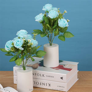 Tulipán Rosa flor artificial luz verde planta bonsái adornos luz para decoración del hogar suministros para fiestas temáticas - Product Image 1